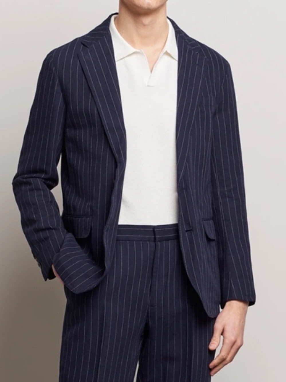 NEW💙 The Polo Ralph Lauren Single-Breasted Pinstripe Suit Jacket $995